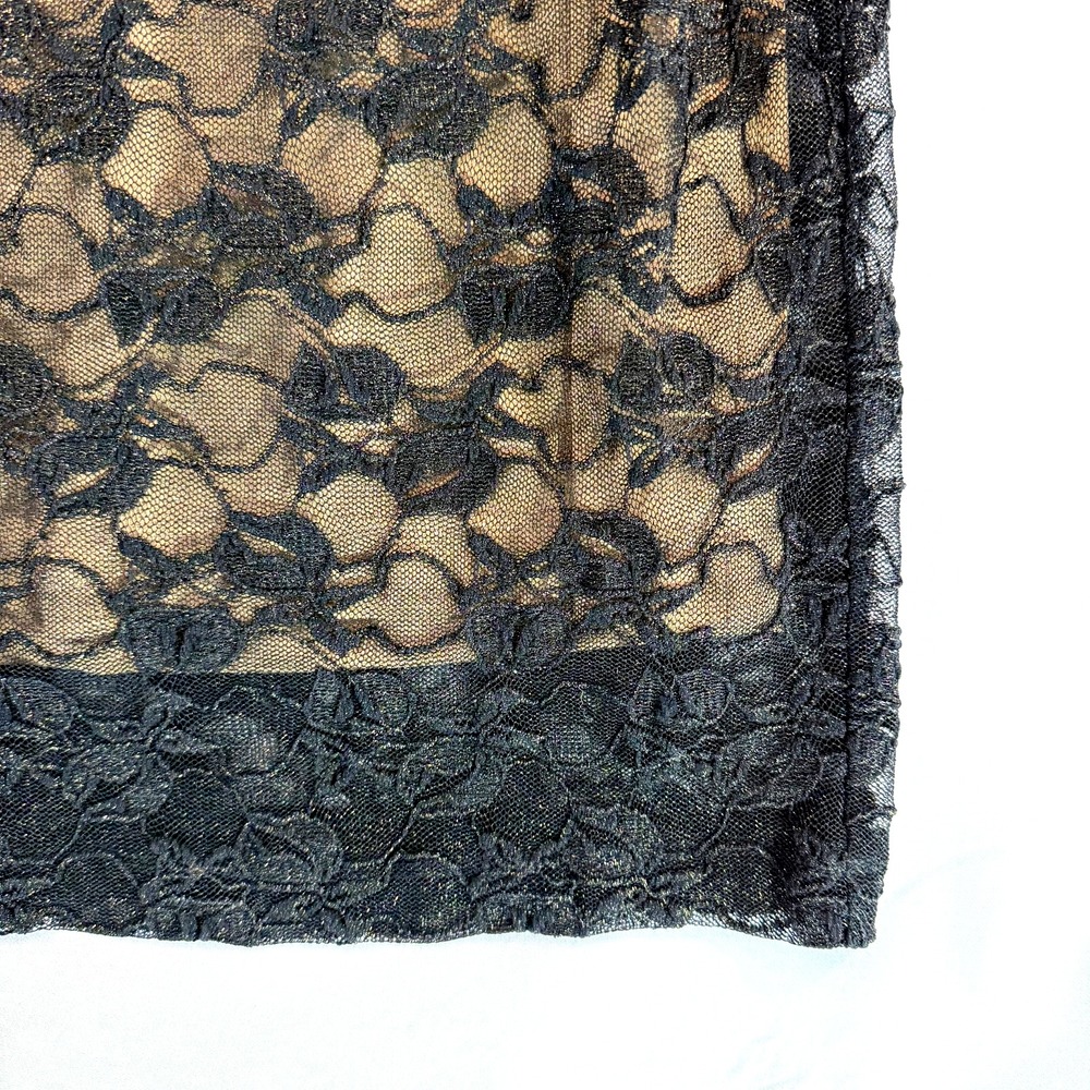 Coldwater Creek Black Lace Sheath Dress Women's 6 Wedding Guest Formal Elegant - Picture 3 of 12